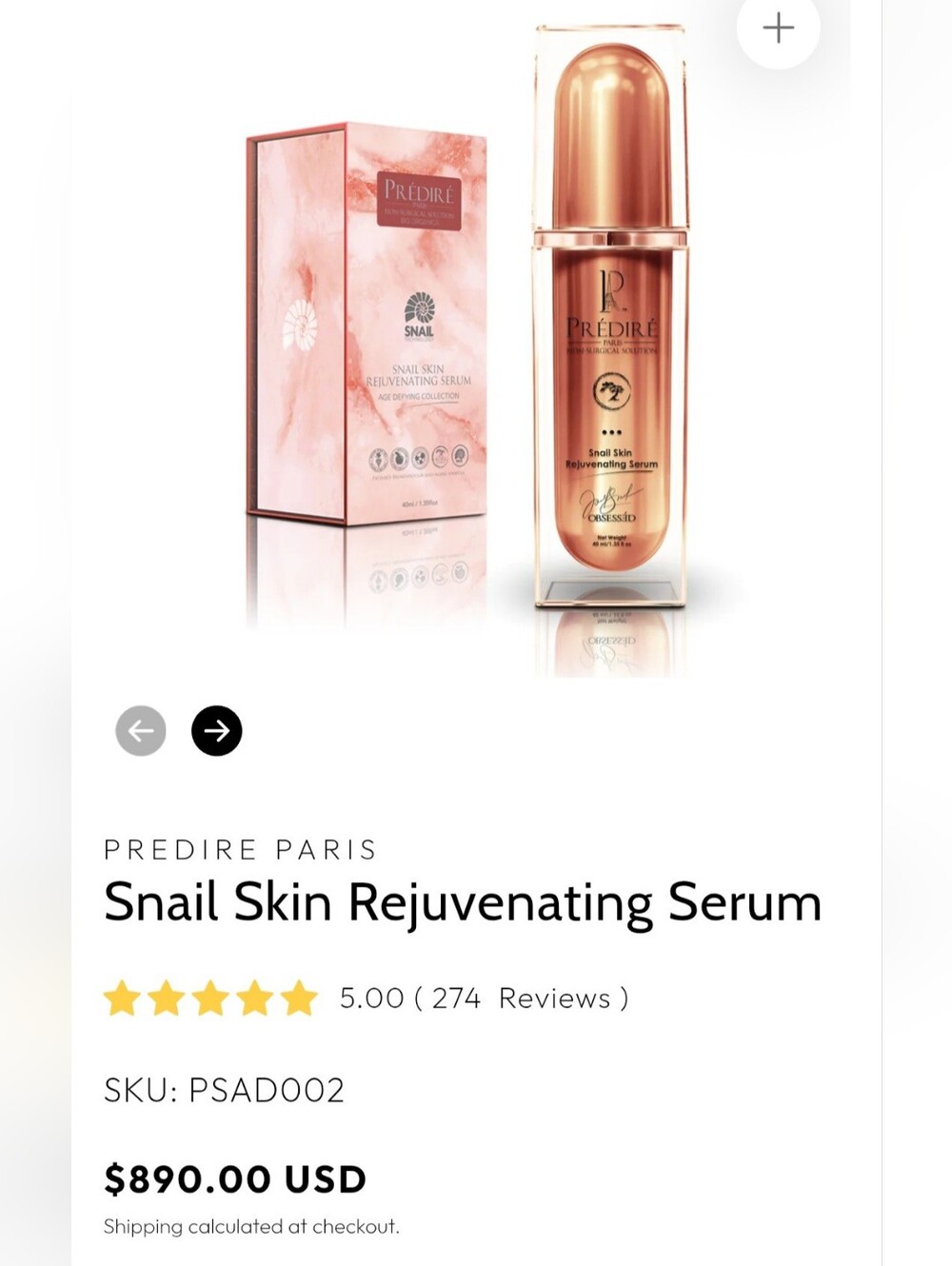 PREDIRE:Snail Mucin Rejuvenating Serum